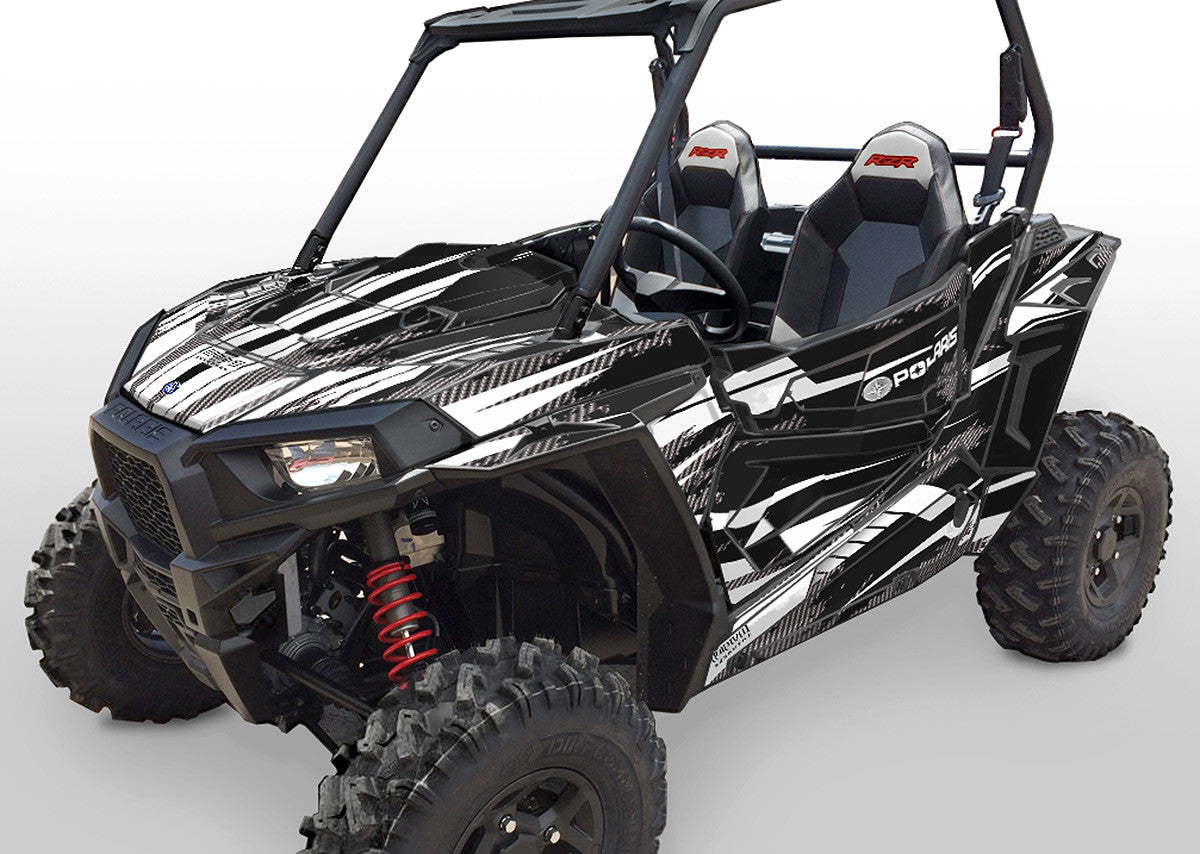 Racer-X - Black Background, White Design