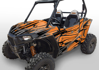 Racer-X - Orange Background, Black Design