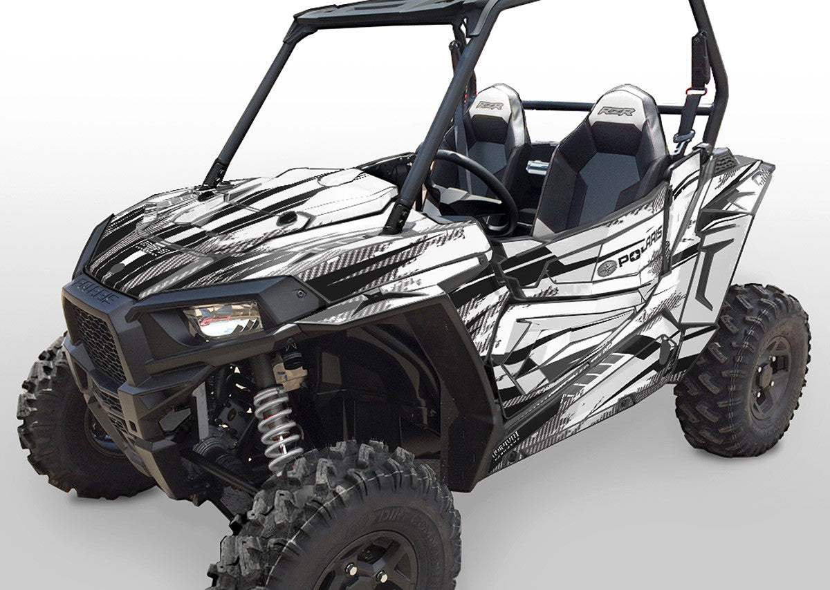 Racer-X - White  Background, Black Design