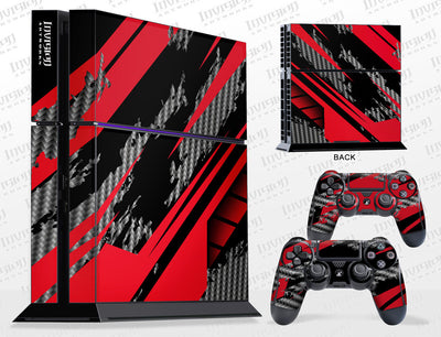 Sony PlayStation 4 Graphics - Console Skin with 2 Controller Skins - Racer-X