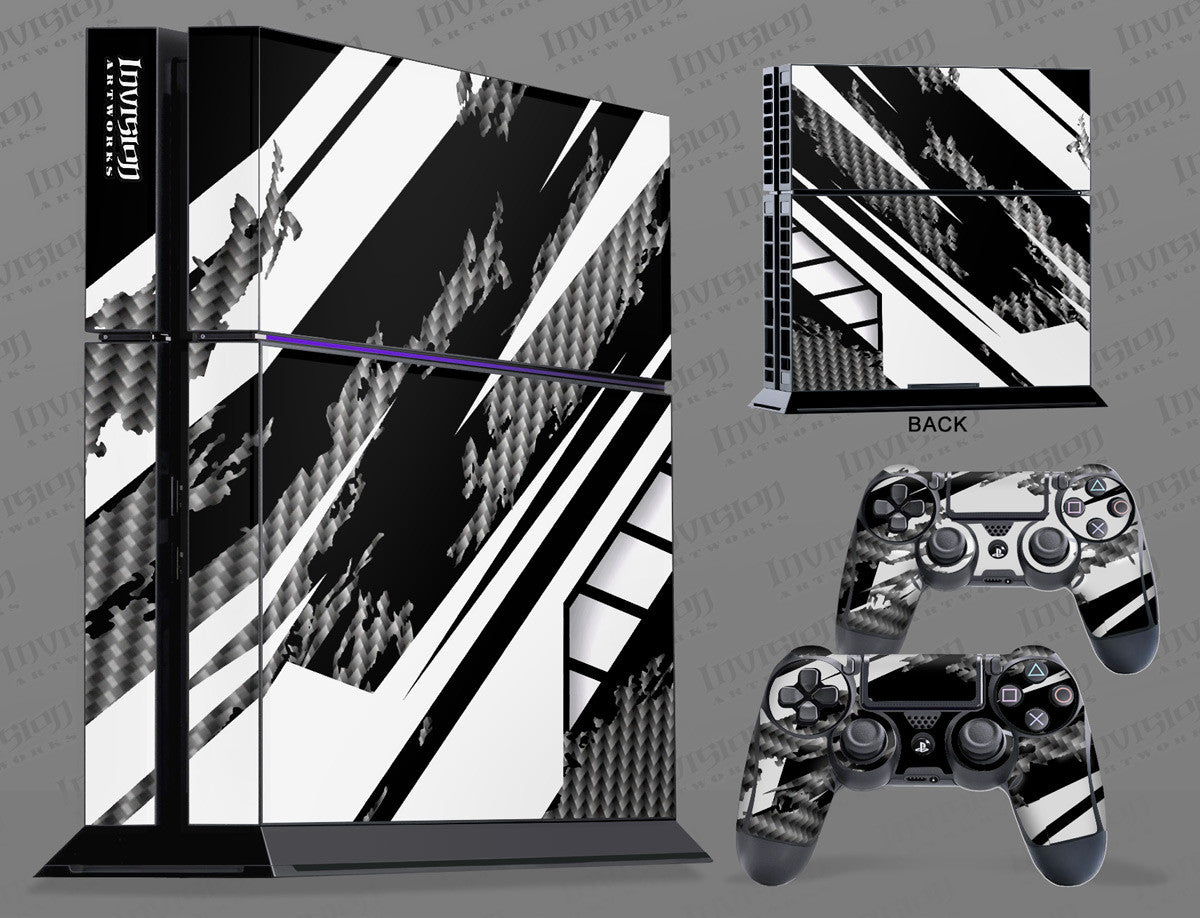 Sony PlayStation 4 Graphics - Console Skin with 2 Controller Skins - Racer-X
