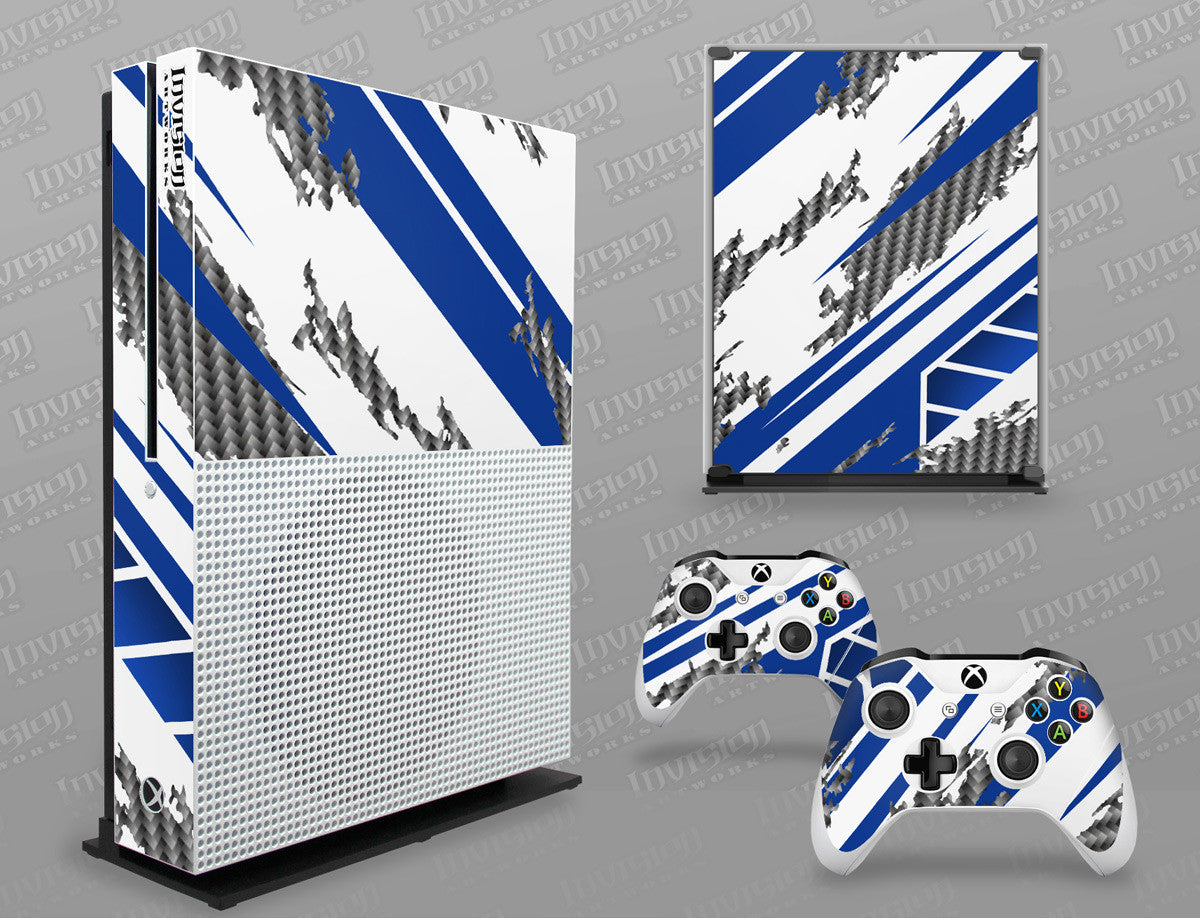Xbox One S Graphics - Console Skin with 2 Controller Skins - Racer-X