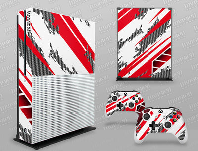Xbox One S Graphics - Console Skin with 2 Controller Skins - Racer-X