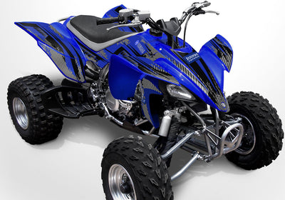 Racer X - Blue Background Black Design