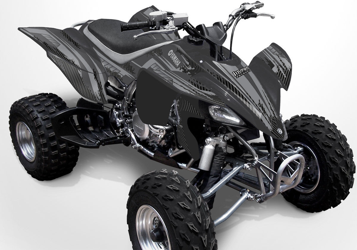 Racer X - Gray Background Silver Design