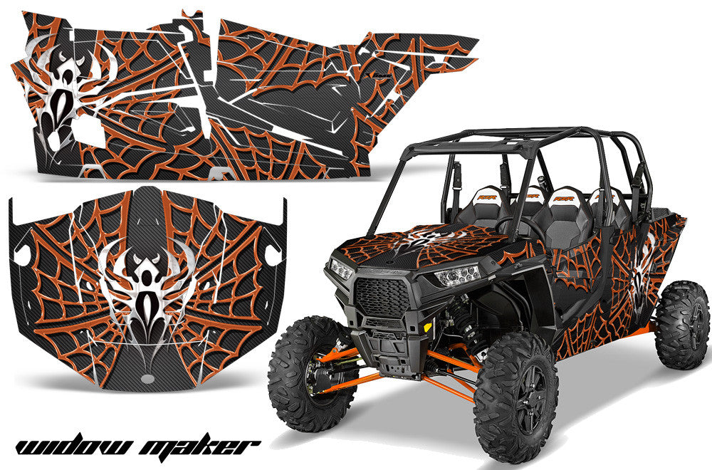 Widow Maker - Black Background, Orange Design