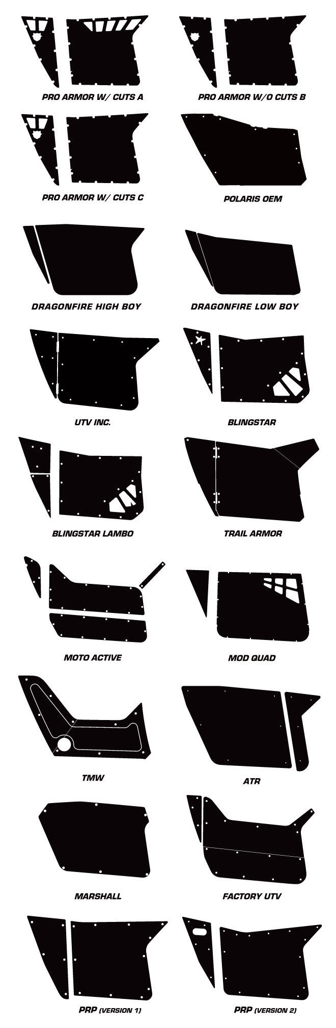 Polaris RZR 900XP 2DR Graphics Kit w/ Full Door Coverage (2011-2014)