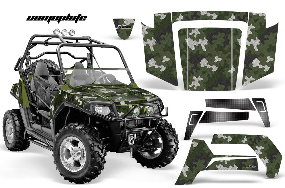 Camo Plate in Army Green Design