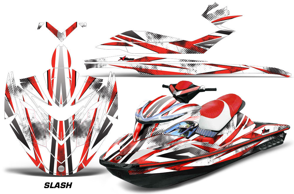 Slash - White Background Red Design