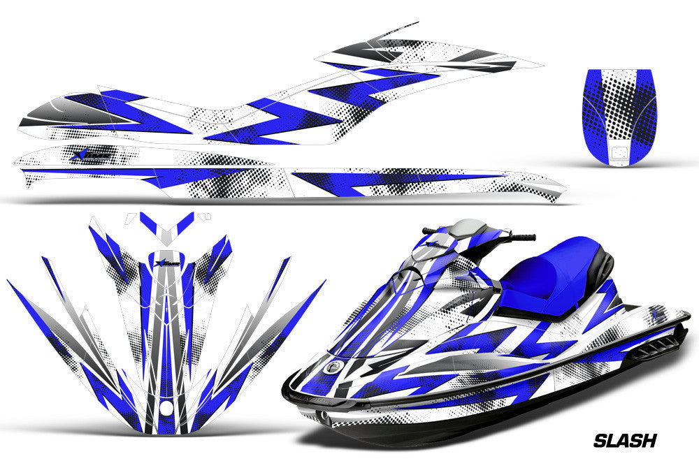 Slash - White Background Blue Design