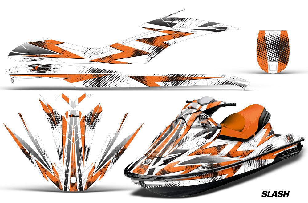 Slash - White Background Orange Design