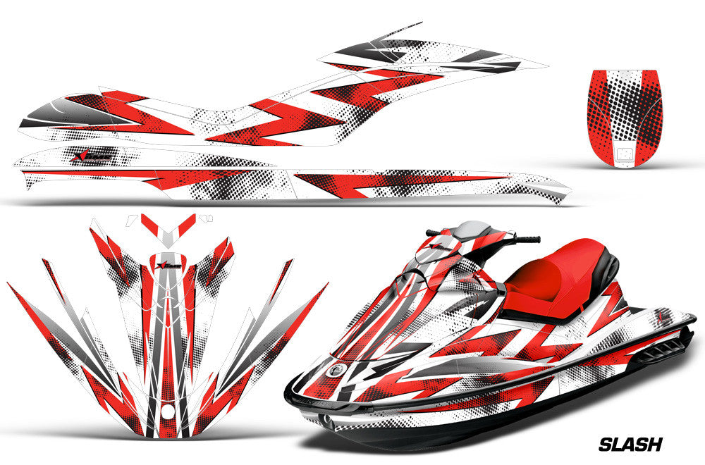 Slash - White Background Red Design