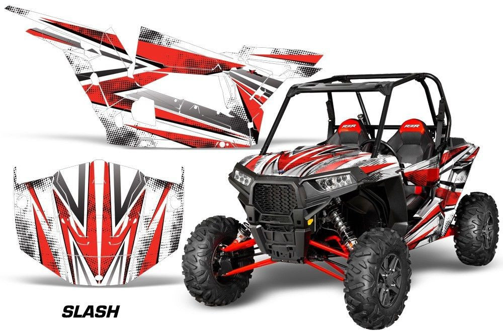 Slash - White Background Red Design