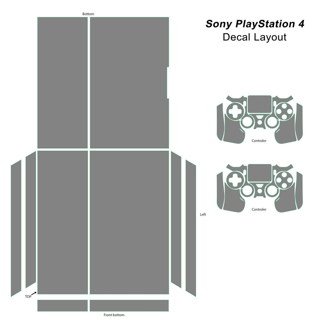 Sony PlayStation 4 Graphics - Console Skin with 2 Controller Skins - Adrenaline Junkie