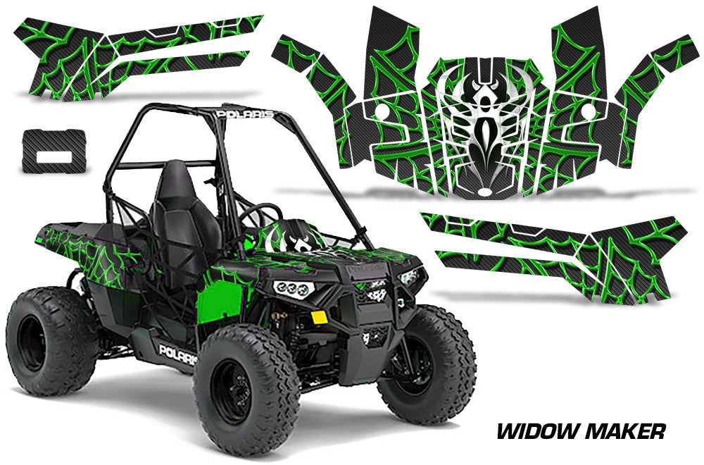 Widow Maker - Black Background Green Design