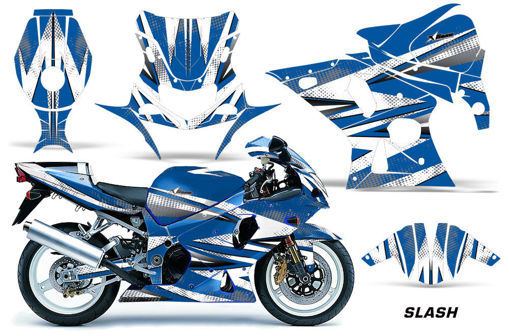 Slash - Blue Background White Design