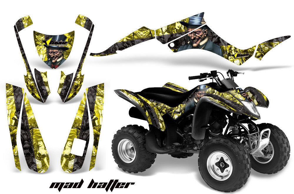 Mad Hatter - Yellow Background Black Design