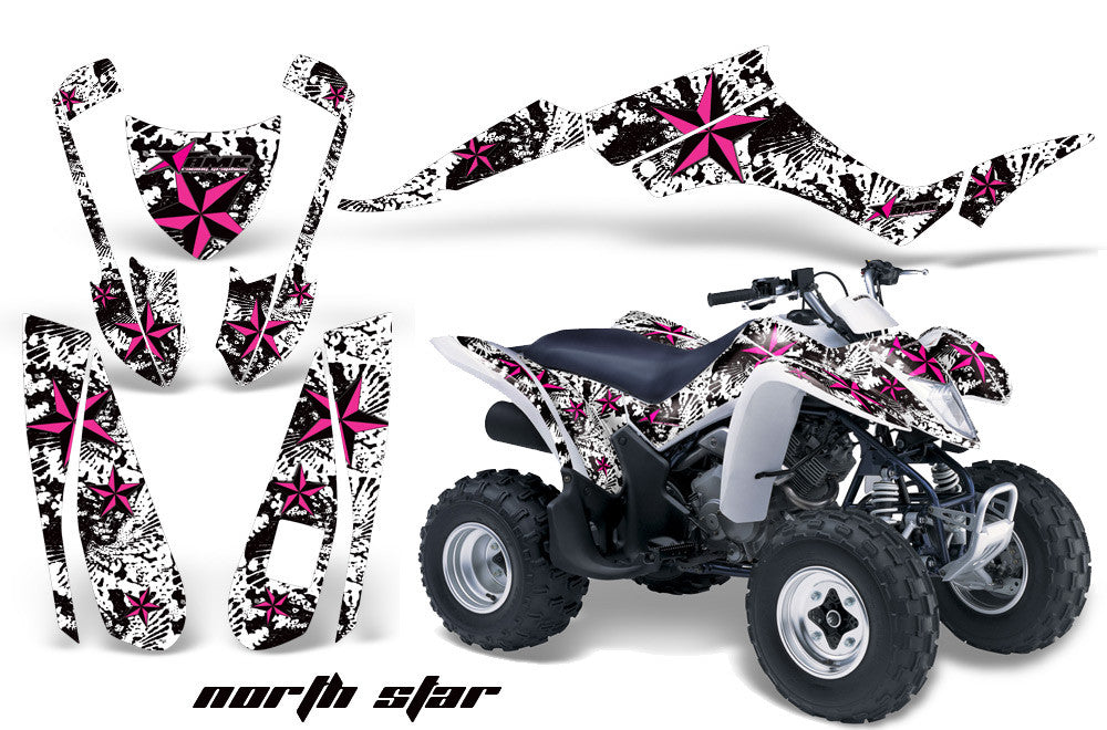 North Star - White Background Pink Design