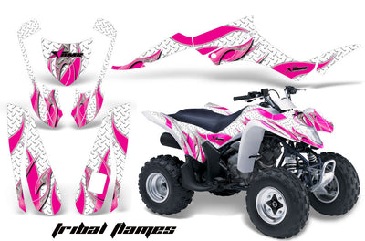 Tribal Flames - White Background Pink Design