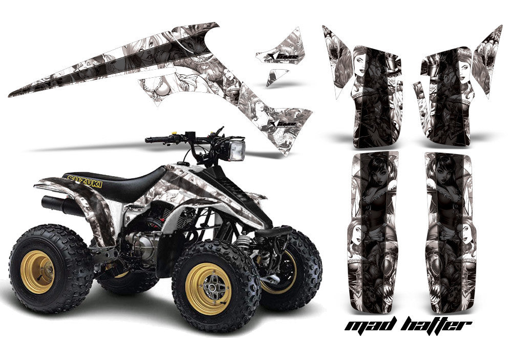 Mad Hatter - White Background Black Design