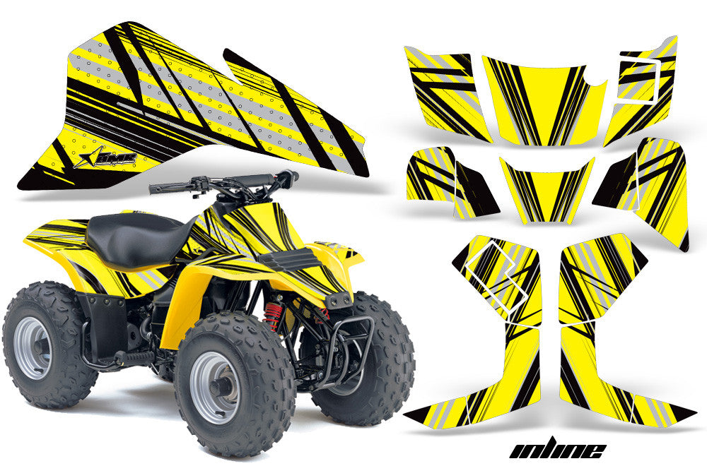 In Line Yellow Background Black Design