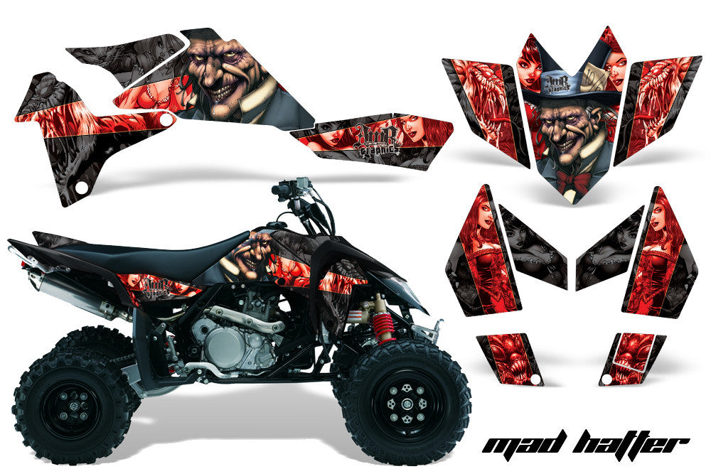 Mad Hatter - Black Background Red Design