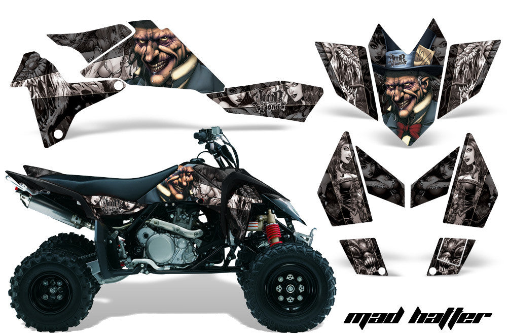 Mad Hatter - Black Background White Design