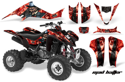 Mad Hatter - Red Background Black Design