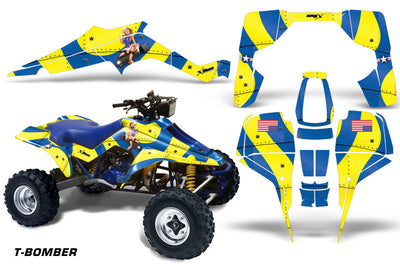 Bomber - Yellow Background Blue Design (Custom)