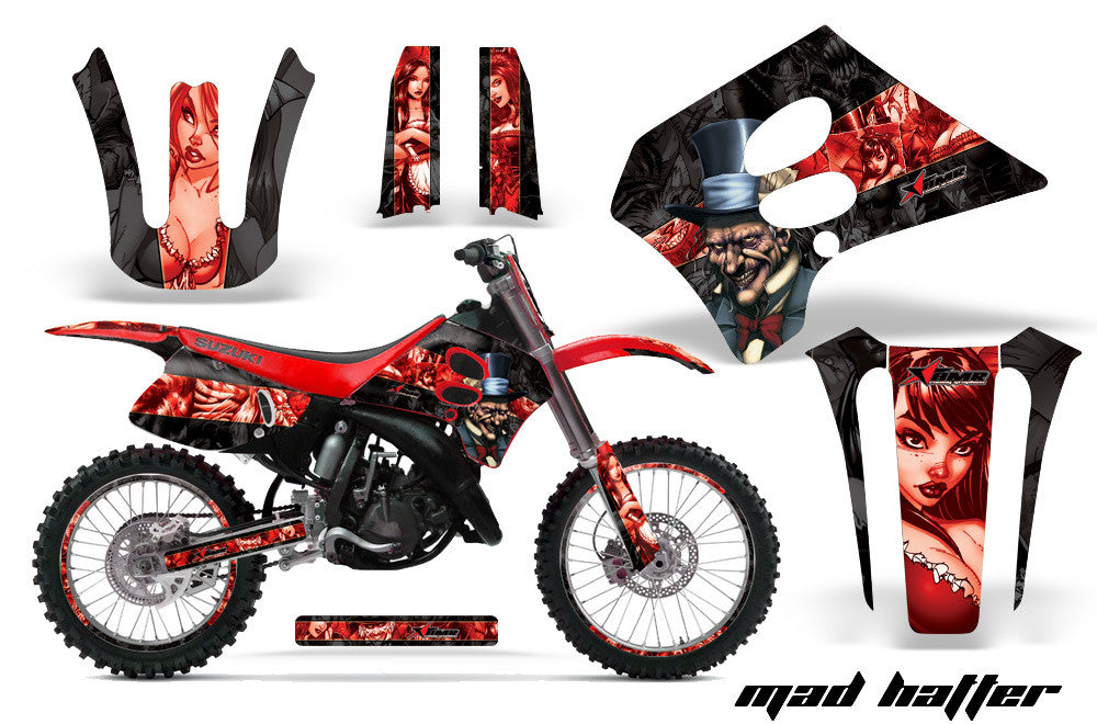 Mad Hatter - Black Background Red Design