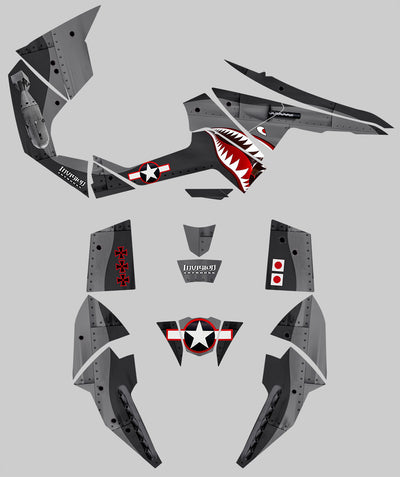 War Machine - Black Background, Grey Design