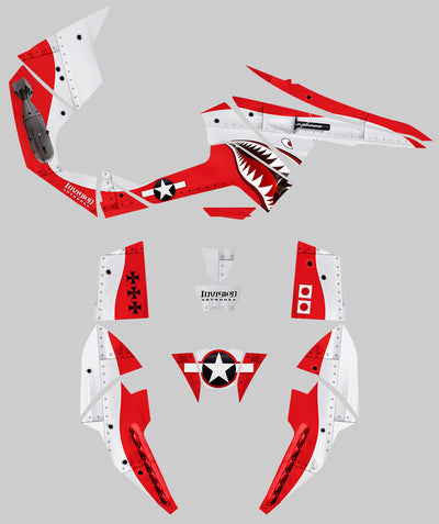 War Machine - Red Background, White Design