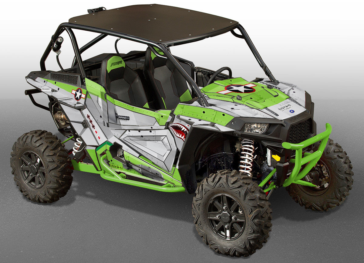 War Machine - Bright Green Background, Silver Design