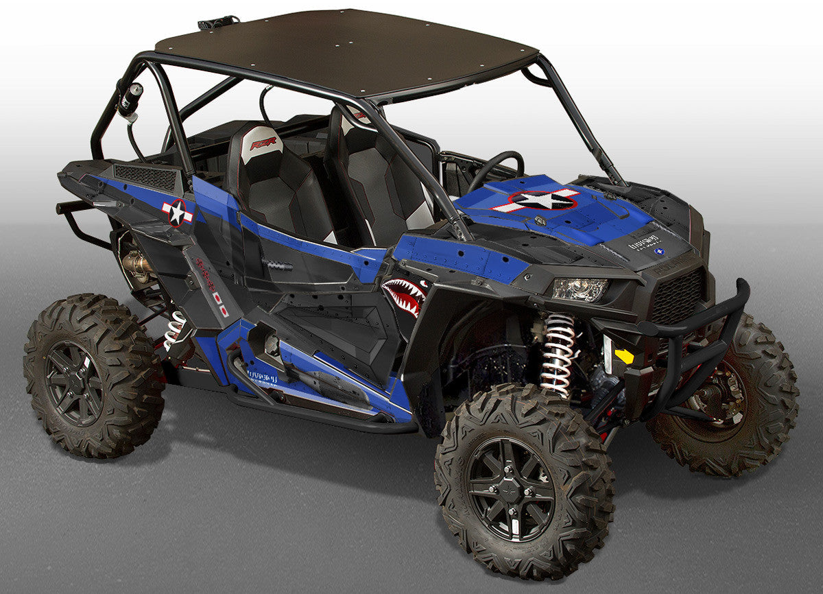 War Machine - Blue Background, Black Design