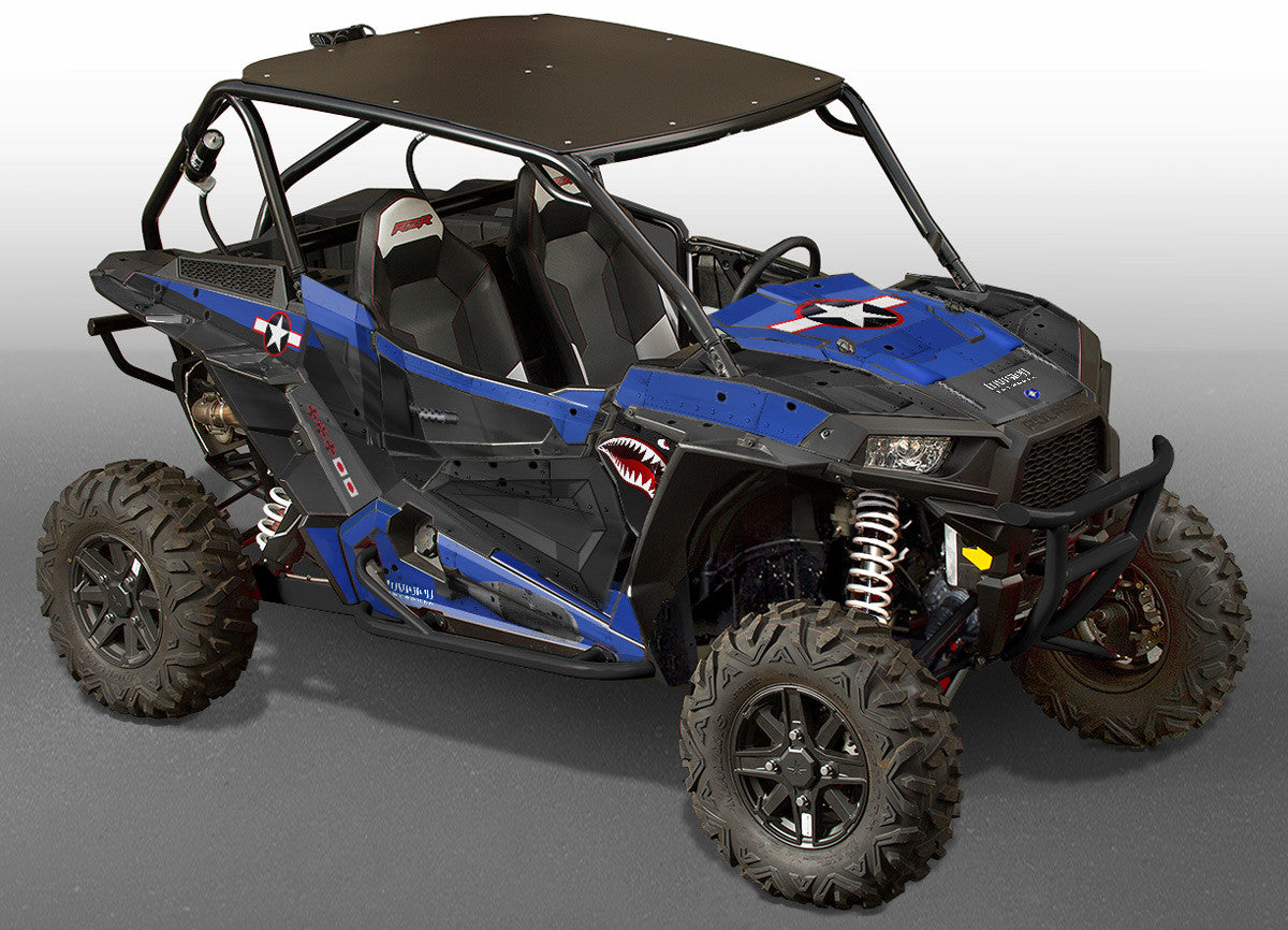 War Machine - Blue Background, Black Design