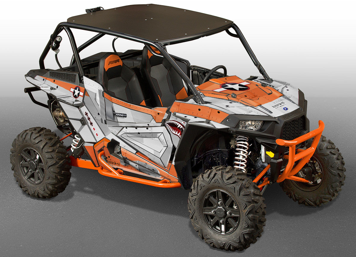 War Machine - Orange Background, Silver Design