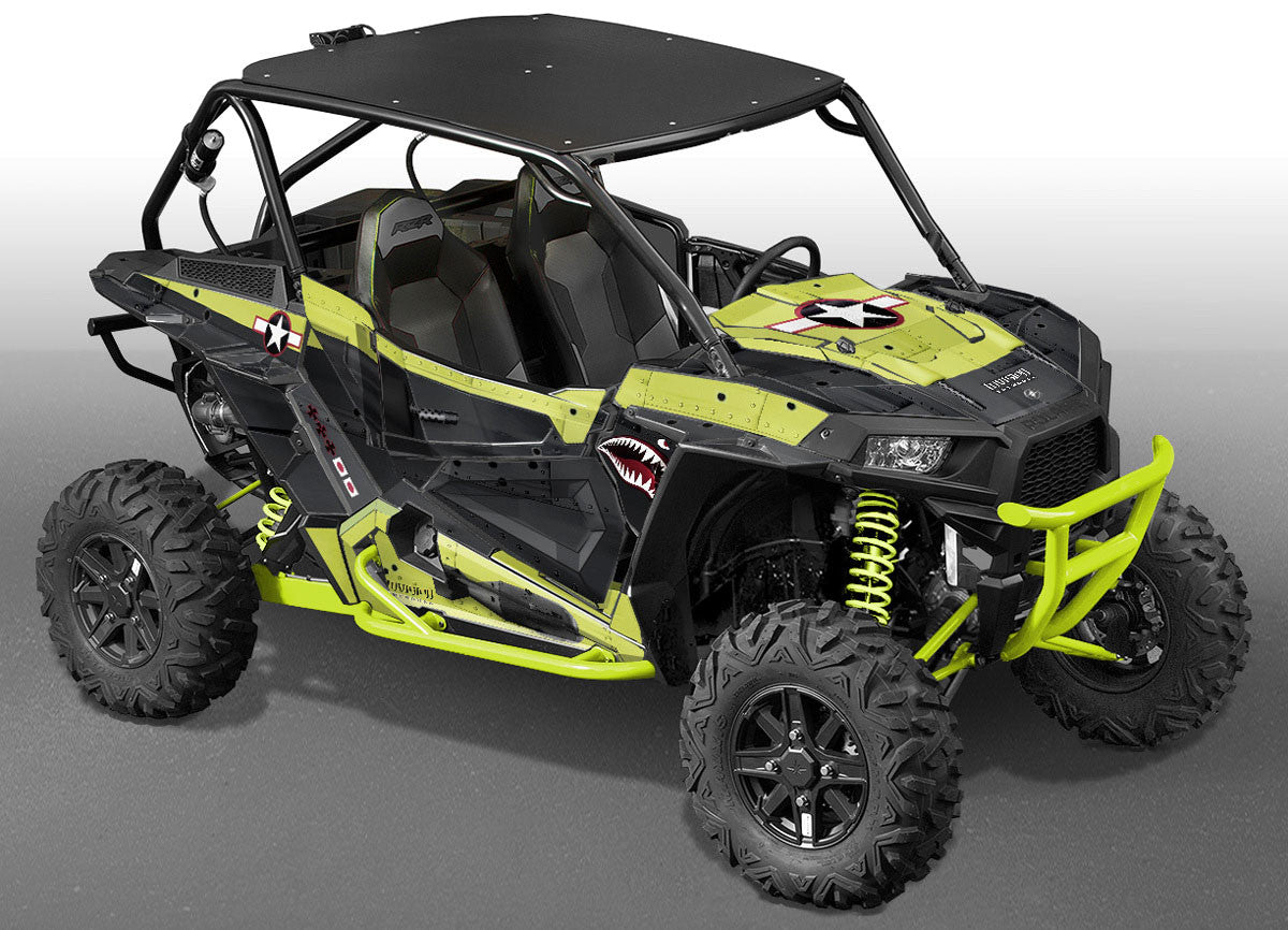 War Machine - Turbo Green Background, Black Design