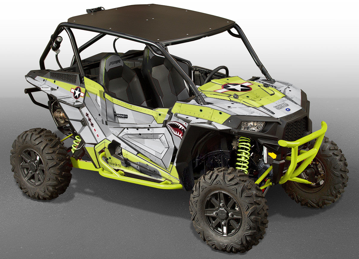 War Machine - Turbo Green Background, Silver Design