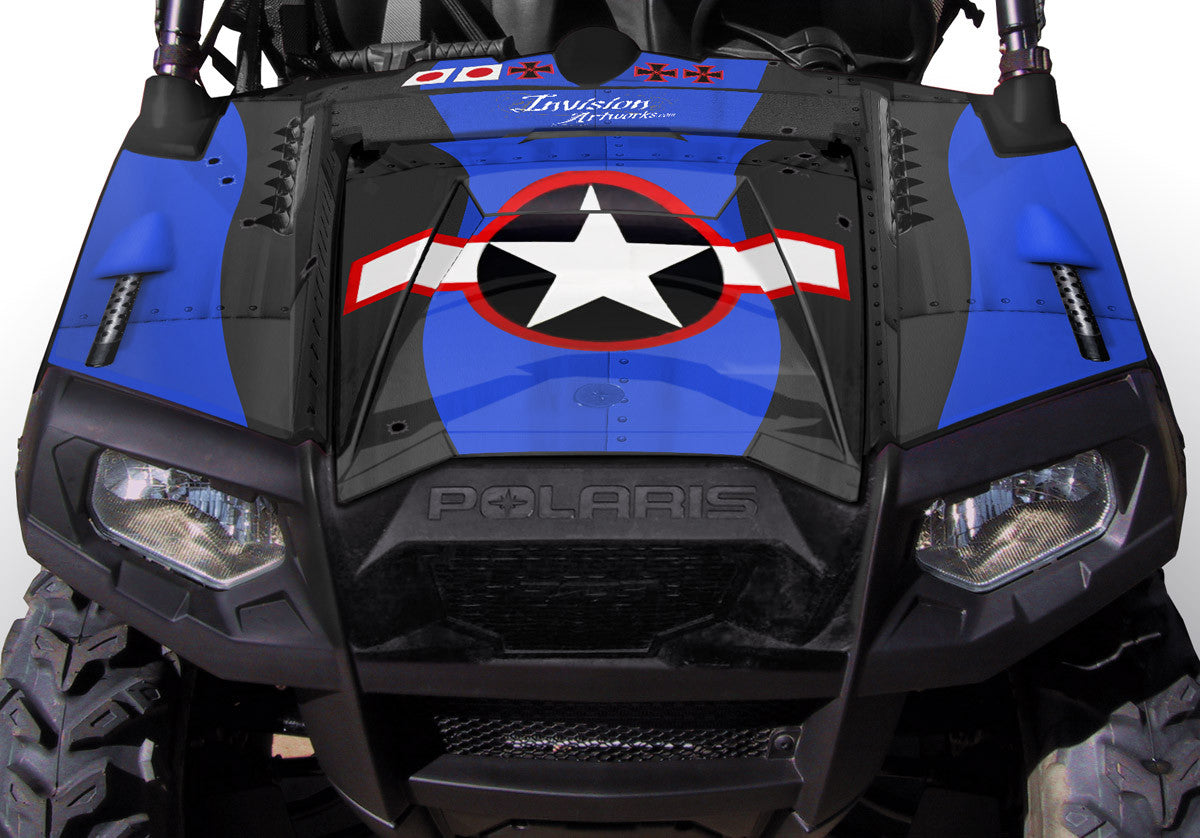 War Machine Black Background Blue Design