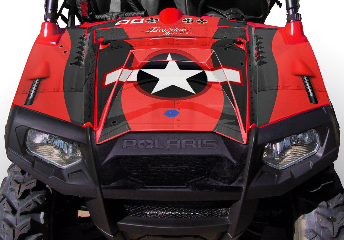 War Machine Black Background Red Design