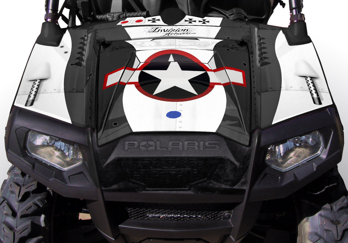 War Machine Black Background White Design