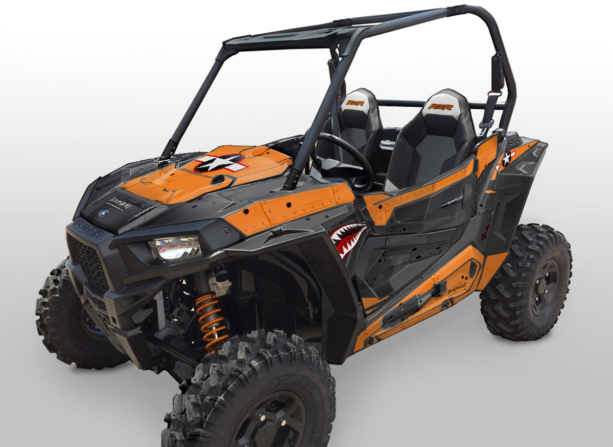 War Machine - Orange Background Black Design