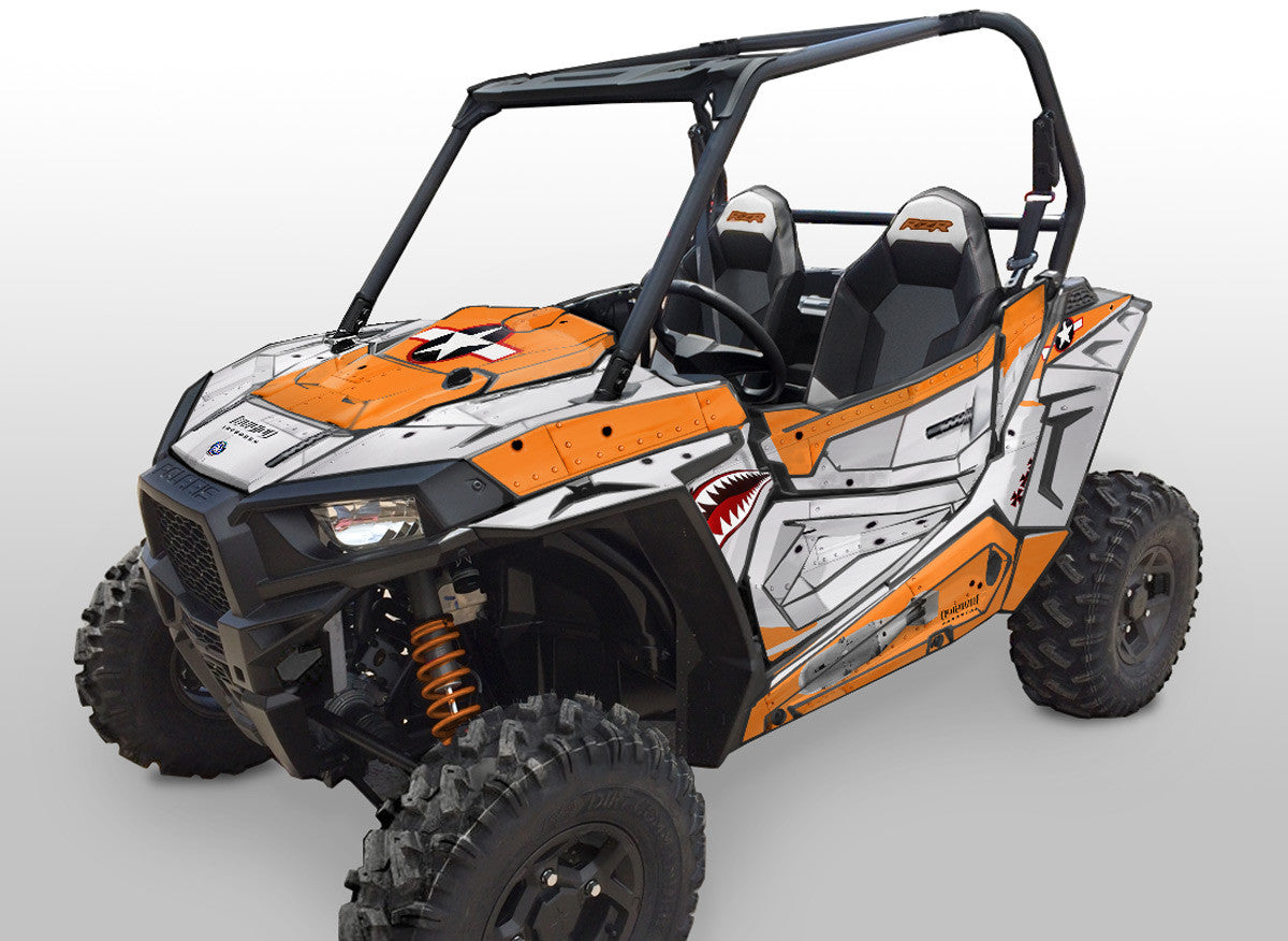 War Machine - Orange Background Silver Design