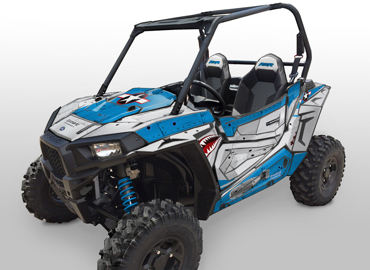 War Machine - VooDoo Blue Background Silver Design