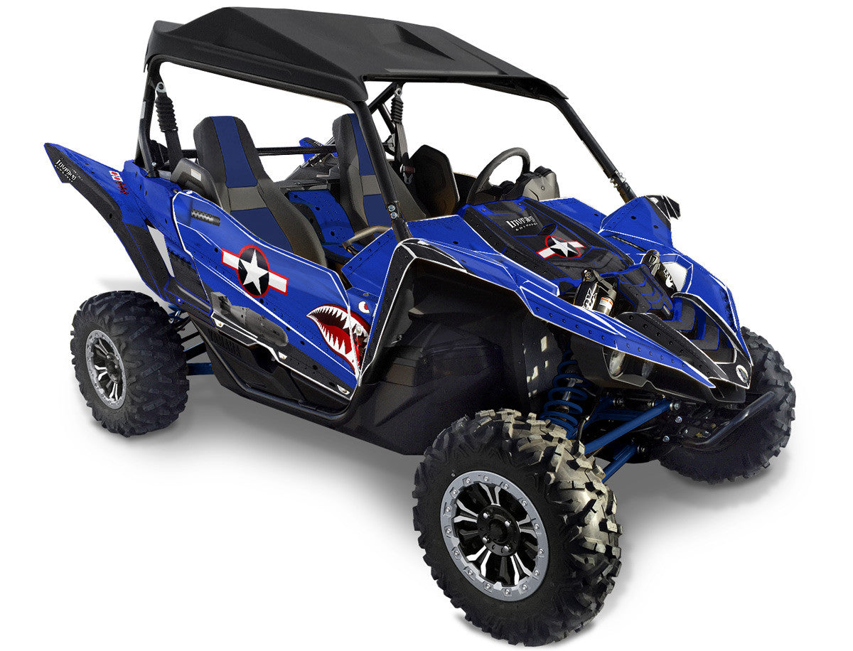 War Machine - Blue Background, Black Design