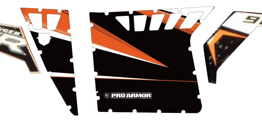 Orange/Black - Pro Armor RZR 2 Door Kit