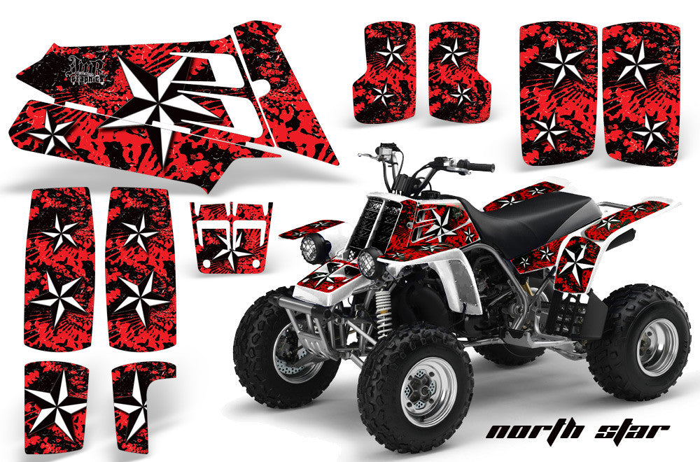 North Star - Red Background, White Design