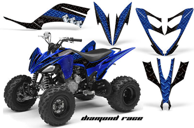 Diamond Race - Blue Background Black Design