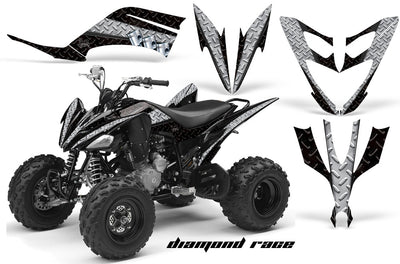 Diamond Race - Black Background Silver Design