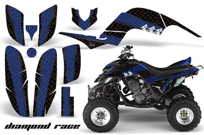 Diamond Race - Black Background Blue Design